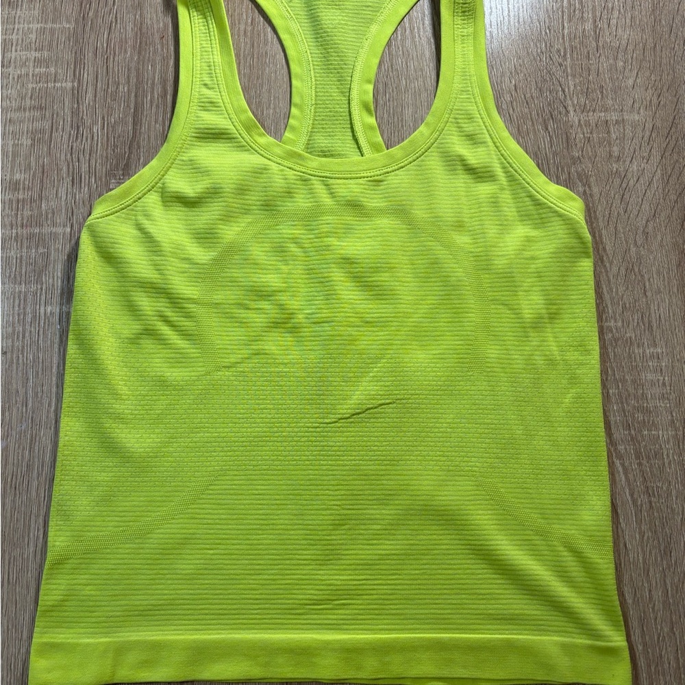 Lululemon Athletica Yellow Fitted Sleeveless Tank Top